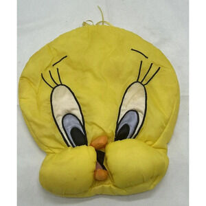 Vintage Tweety Bird Head Plush Face Large Pillow Looney Tunes Play by Play- 1994